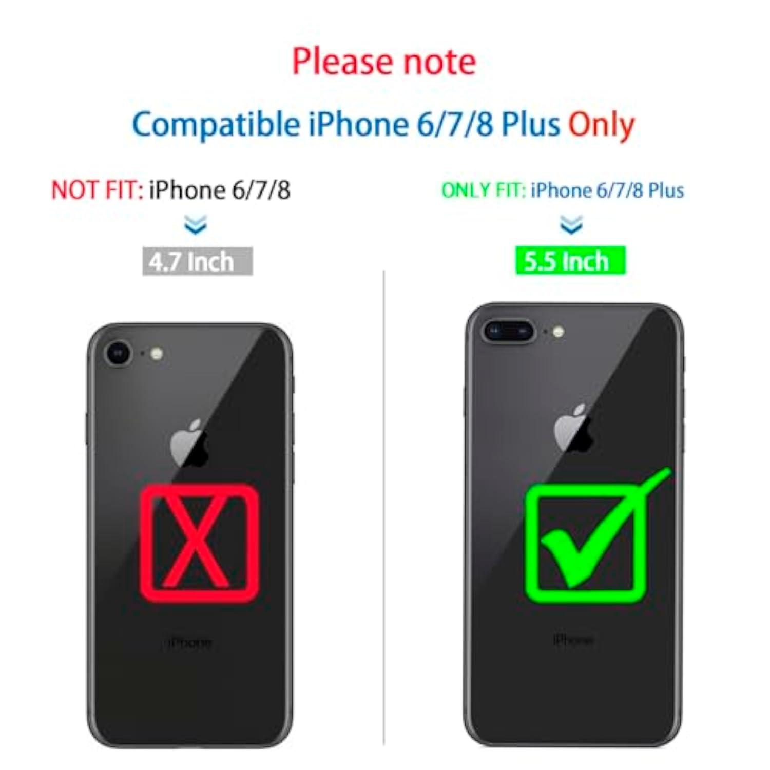 Defender Case For Iphone 7/8 Plus, Heavy Duty Shockproof Dustproof 3 In 1 Rugged Protective Bumper Cover, Military Grade Drop Protective Phone Case (Black)