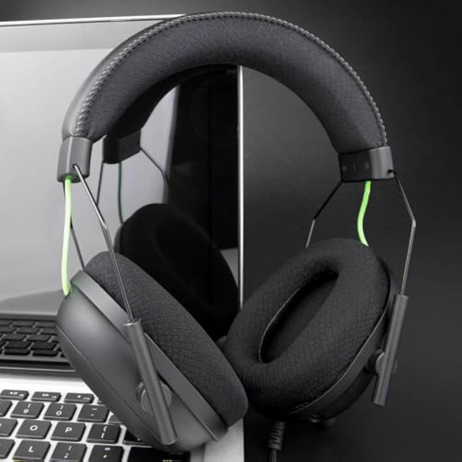 Mesh Fabric Earpads Replacement For Razer Blackshark V2/Blackshark V2 Pro (Does Not Fit 2023 Model) Gaming Headset, Ear Pads Cushions With High-Density Noise Isolation Foam - Black
