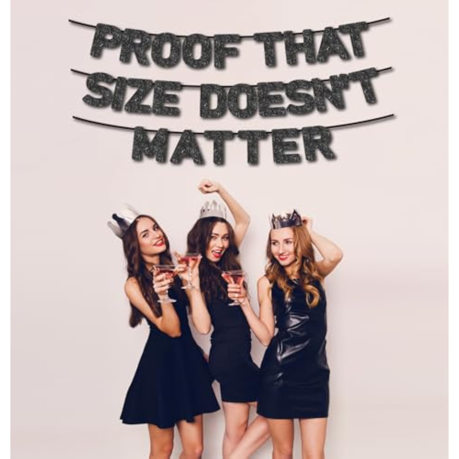 Pre-Strung Funny Bachelor Party Banner - Black Glitter Paper - Bachelor Party Decorations - Bachelor Party Gifts (2)