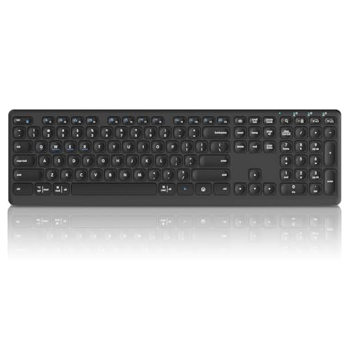 Wireless Bluetooth Keyboard, Support Multi Device Switching, Full Size, Scissor-Switch Keys Silent Design For Computer, Laptop, Macbook And Ipad (Us Layout)