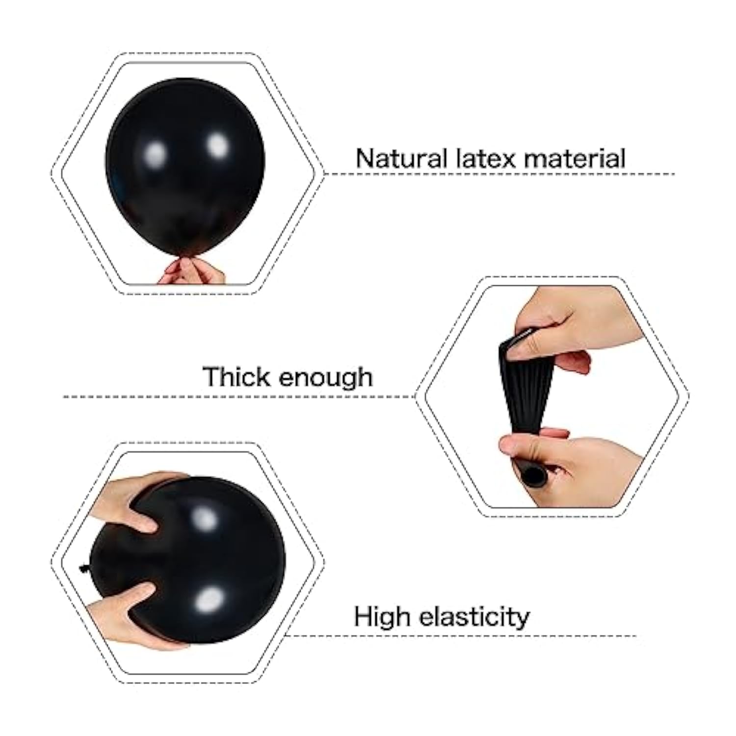 Blue Silver Black Balloons Garland Arch Kit-123Pcs Confetti Metallic Blue Balloons Party Decoration For Baby Shower Birthday New Years Graduation Anniversary Retirement