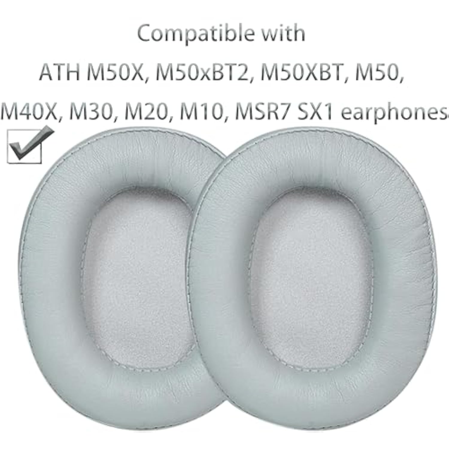 M50X Replacement Ear Pads Compatible With Ath M50X, M50Xbt2, M50Xbt, M50, M40X, M30, M20, M10, Msr7 Sx1 Headphones, Replacement Ear Pads Made Of Protein Leather And Memory Foam (Silver Gray)