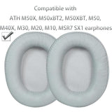 M50X Replacement Ear Pads Compatible With Ath M50X, M50Xbt2, M50Xbt, M50, M40X, M30, M20, M10, Msr7 Sx1 Headphones, Replacement Ear Pads Made Of Protein Leather And Memory Foam (Silver Gray)