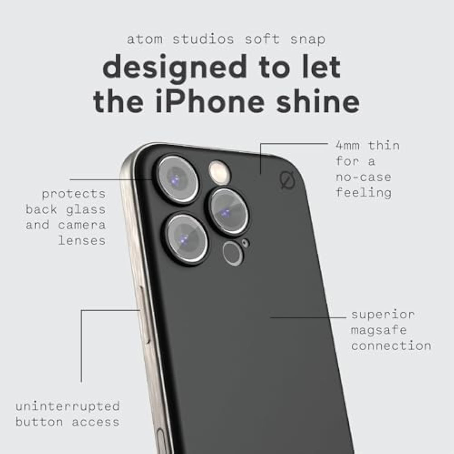 For Iphone 16 Pro Max Case Magnetic Soft Snap, Compatible With Magsafe, Ultra Thin Slim-Fit, 100% Recycled Materials, Phone Case For Iphone 16 Pro Max (6.9") - Navy
