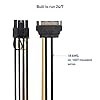 Cable Matters 2-Pack SATA to 6+2 Pin Power Cable 7 Inches, SATA to 8 Pin PCIe,