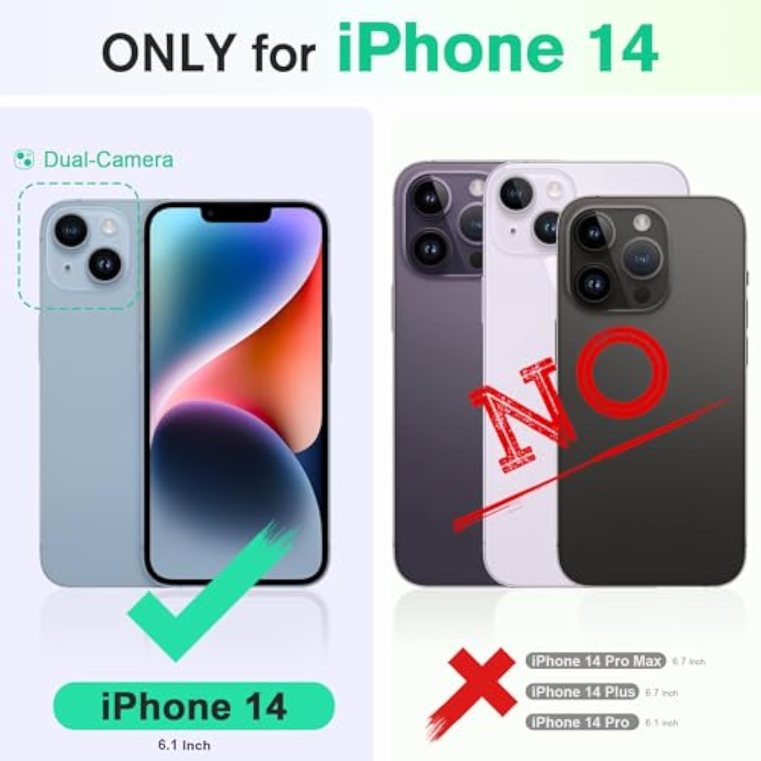 TUCCH Case Wallet for iPhone 14 6.1", [3 Card Holder] Slots [RFID Blocking] Stand Flip Folio PU Leather Cover, with [TPU Shockproof Interior Case] Compatible with iPhone 14 2022, Classic Black