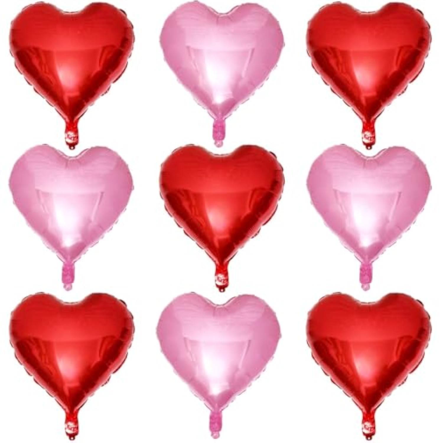 Red Heart Shaped Balloons Pack Of 10,18 Inch Love Valentine Balloons Pink Heart Romantic Balloons For Valentines Day Propose Marriage Wedding Bridal Shower Engagement Party Decorations