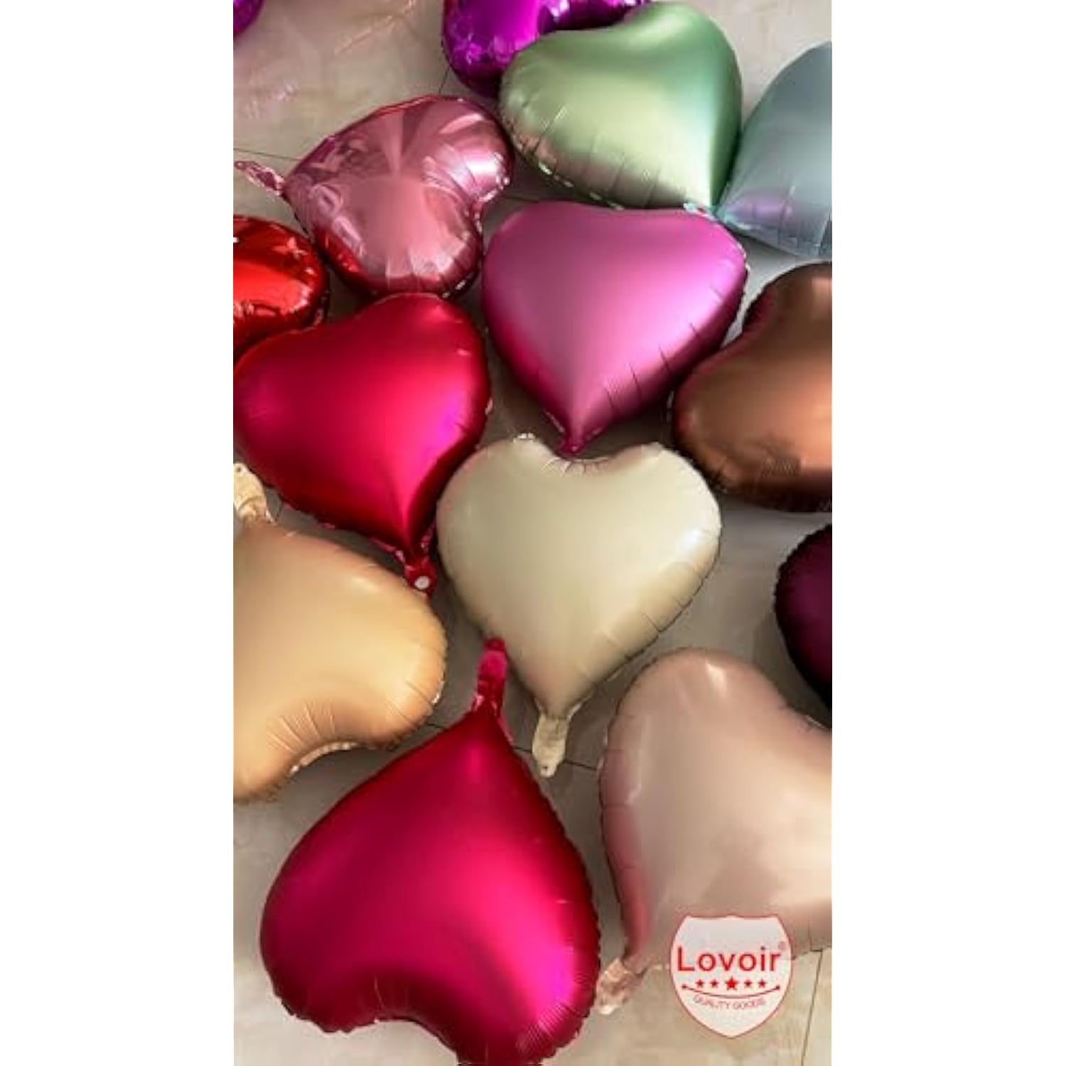 12 Pcs Red Heart Shape Foil Mylar Balloons 18 Inch Love Balloons For Valentine'S Day Birthday Party Decorations Wedding Engagement Romantic Decor (Red & Pearl Pink & Hot Pink)