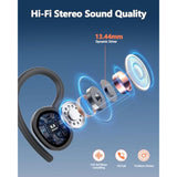 Wireless Headphones Bluetooth Earbuds Sports Ear Buds With Earhook Deep Bass L