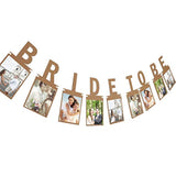 Brown "Bride To Be" Photo Banner Bunting for Wedding and Bridal Shower Decor