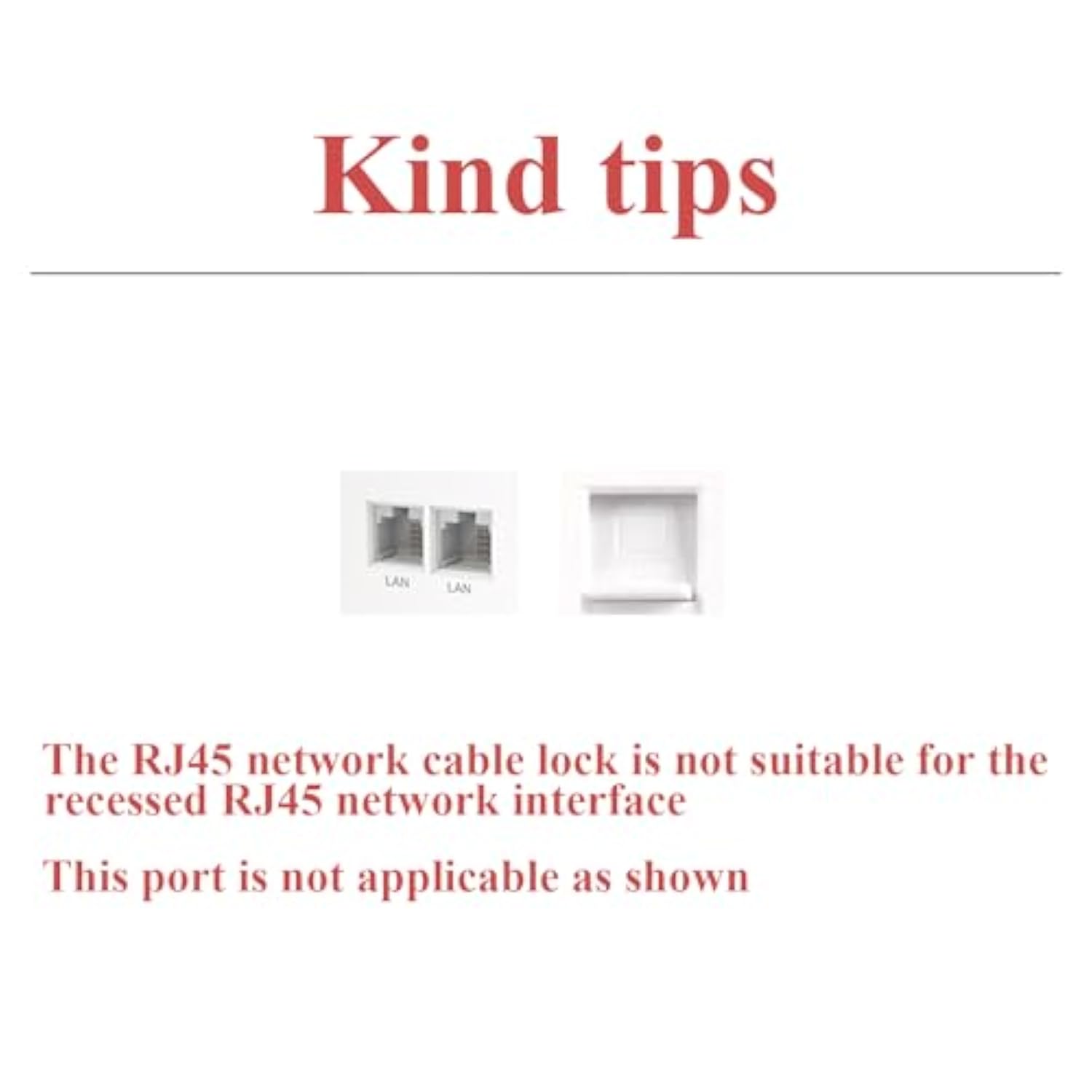 20Pcs Rj45 Network Cable Lock With 1 Key,Rj45 Network Cable Lock Lockable Ethe