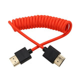 Hdmi 4K 8K Cable Braided Coiled For Smallhd Blackmagic Monitor Panasonic S1H S