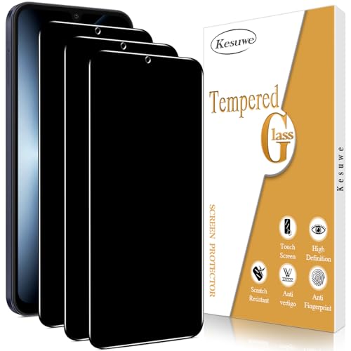 [3 Pack Privacy Screen Protector for Samsung Galaxy A26 5G, Anti Spy, Anti Scratch, Bubble Free, 9H Hardness, Ultra Resistant, HD Clear, Case Friendly