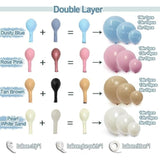 Dusty Rose Brown Balloon Garland Blue Pink Double Stuffed Tan White Sand Balloon Latex Pastel Arch Kit For Gender Reveal Baby Shower Birthday Bridal Shower Wedding Party Decorations