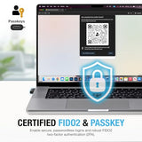 The Nano-C Fido2 Security Key Hardware Passkey Device With Usb Type C, Totp/Hotp, Fido2.0 Two Factor Authentication 2Fa Mfa, Works With Windows/Mac/Ios/Android/Linux/Gmail/Facebook/Github/Coinbase