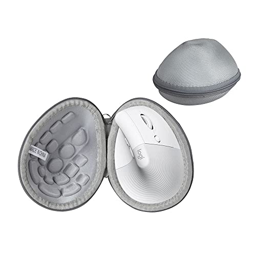 Hard Travel Case For Logitech Lift Vertical Ergonomic Mouse (Gray)