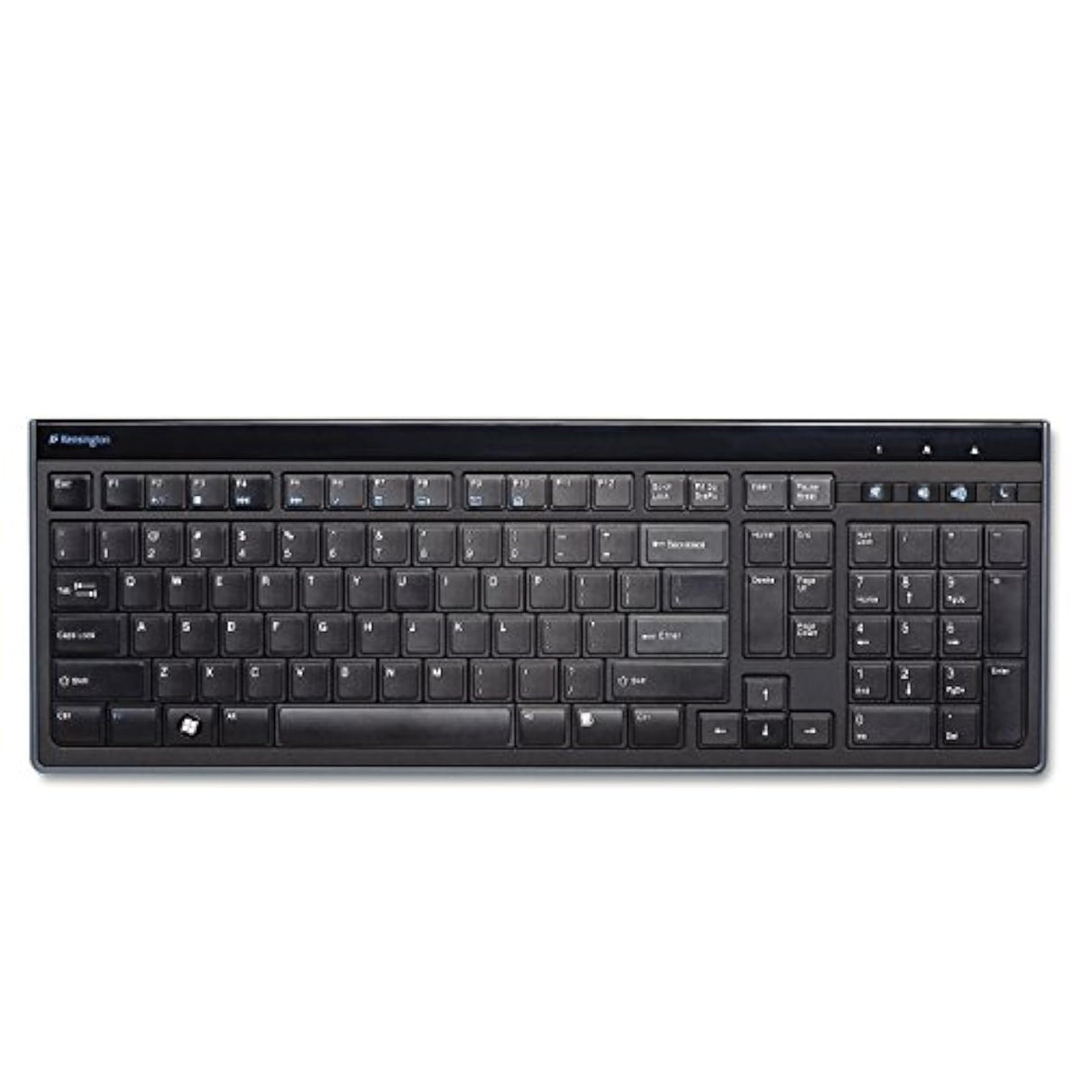 Kensington Slim Type Wired Keyboard (K72357USA),Black