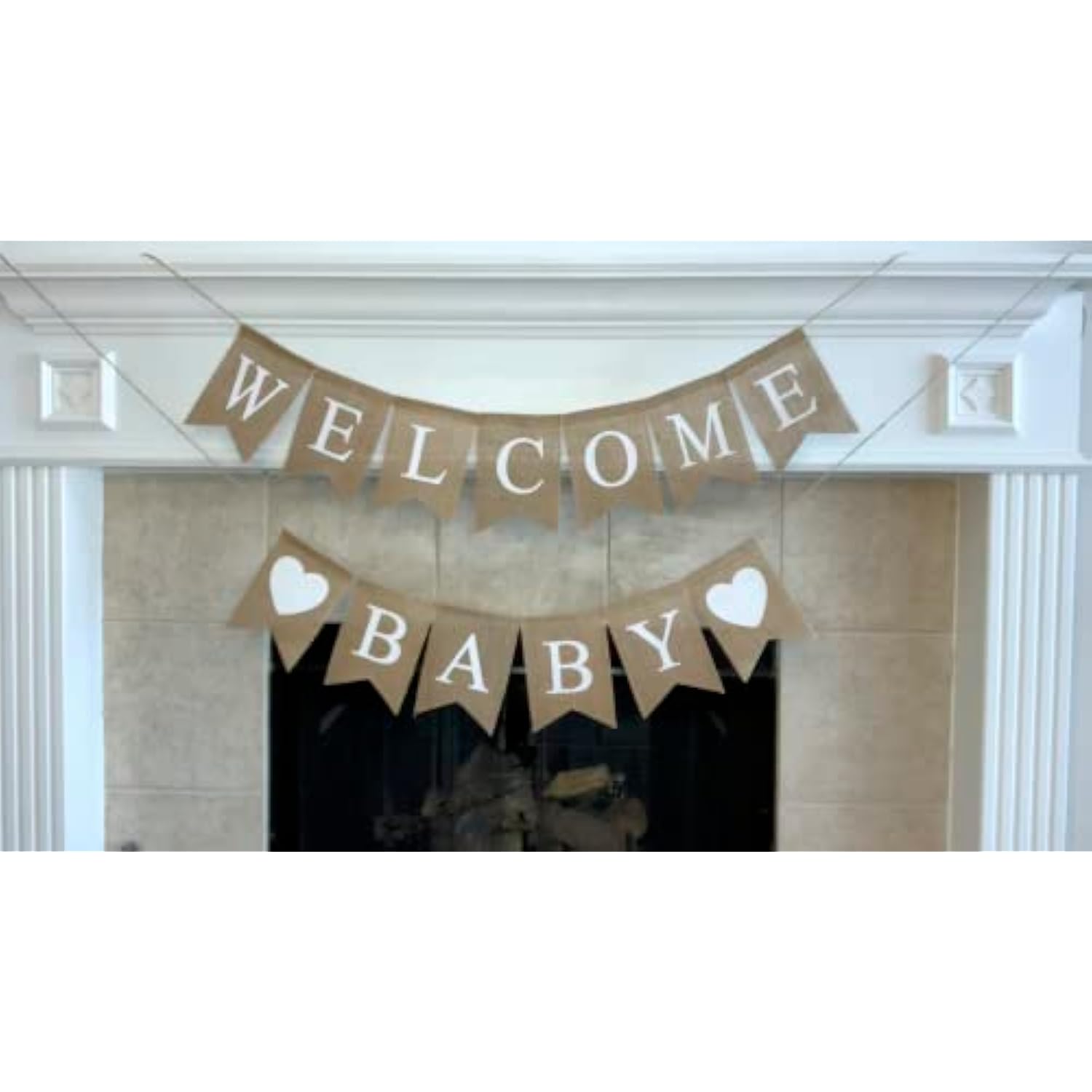 Welcome Baby Burlap Banner For Baby Shower Decorations And Gender Reveal Party