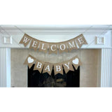 Welcome Baby Burlap Banner For Baby Shower Decorations And Gender Reveal Party