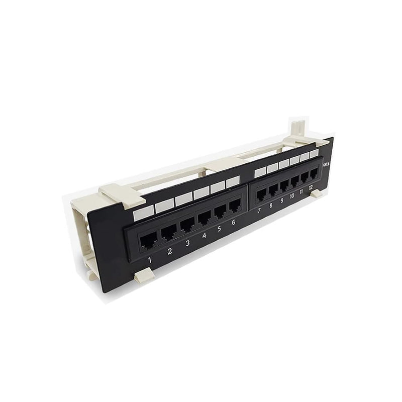 1U 12 Ports Cat6 Wallmount Patch Panel, Utp Ethernet Patch Panel With Rj45 Cat