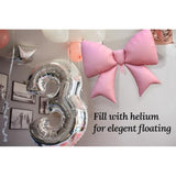 2Pcs Pink Bow Balloons Coquette Birthday Party Decorations for Women