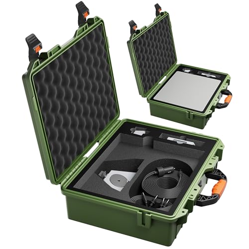 Starlink Mini Case, Hard Waterproof Travel Case For Mini Starlink With Molded Foam For Accessories, Lockable Storage Bag Green