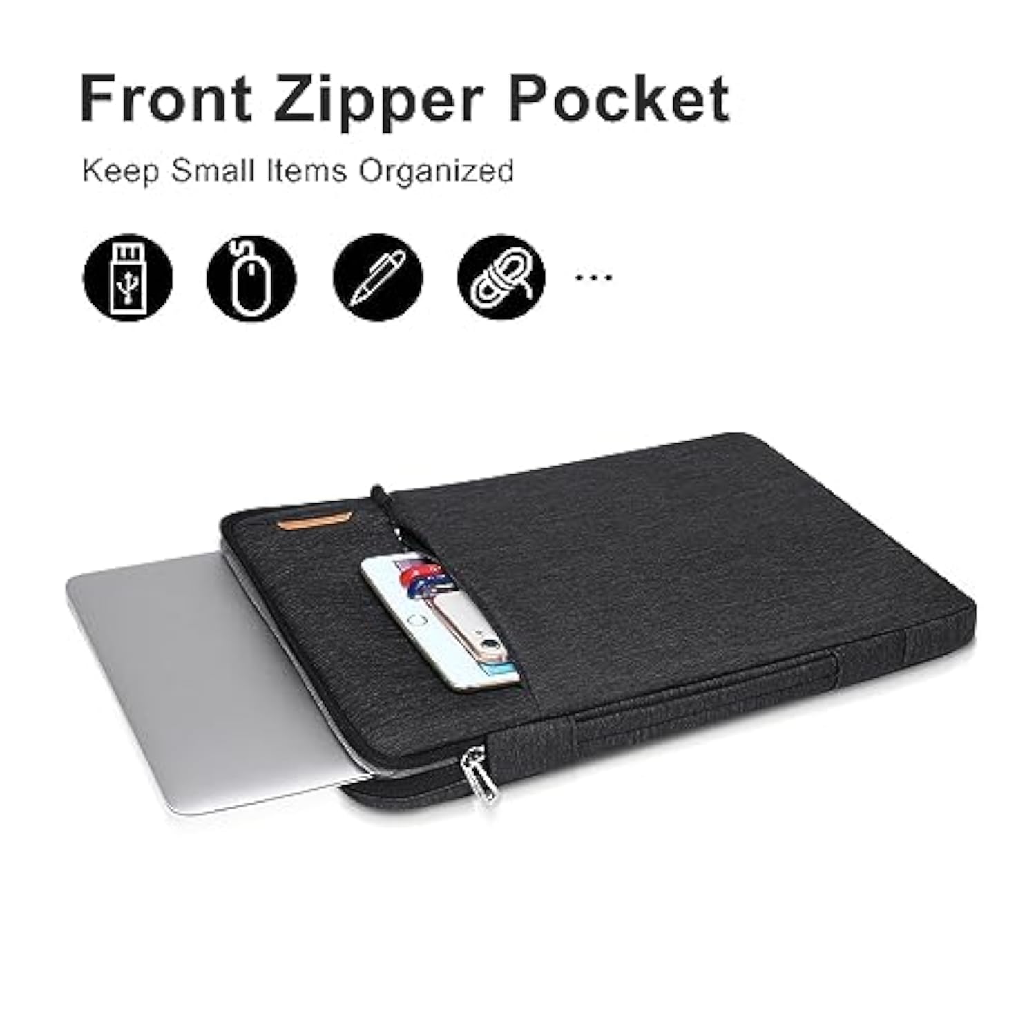 MOSISO 360 Protective Laptop Sleeve Bag Compatible with MacBook Air/Pro, 13-13.3 inch Notebook, Compatible with MacBook Pro 14 inch M4 M3 M2 M1 2025-2021, Vertical Bag with Bevel Corner & Belt, Black