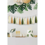 Olive-Green Tan Cream Tassel-Garland Decor - 15-Pack Diy Paper Tassels Party-Decorations For Baby Shower Wedding Backdrop - Classroom Nursery Adventure Awaits Party Supplies