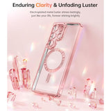 Rose Gold Case for Galaxy S25 Ultra 6.9" with MagSafe, HD Screen Protectors & Lens