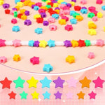 700Pcs Star Pony Beads, Large Hole Star Shape Spacer Beads Rainbow Beads For Birthday 4Th Of July Pride Party Decorate Jewelry Making Necklace Friendship Hair Beads