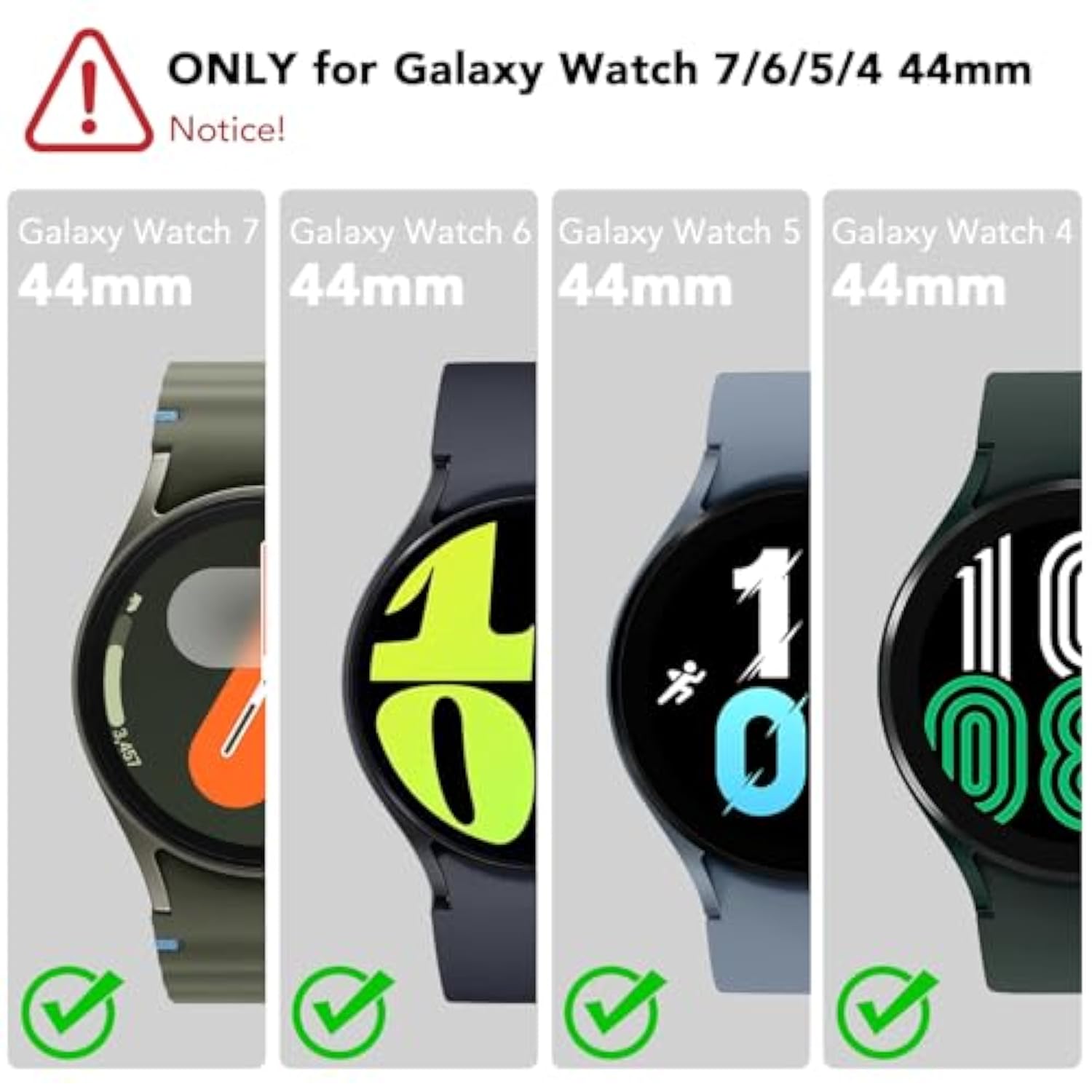 4 Pack Galaxy Watch 7 Ultra 47Mm Screen Protector, Tempered Glass Protectors Accessories For Samsung Ultra 47Mm (Not For Others Models) (Galaxy Watch 7/6/5/4 44Mm)