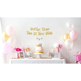 Hotter Than Two 25 Year Olds Gold Glitter Banner - Happy 50Th Birthday Party Banner - 50Th Birthday Party Decorations And Supplies - 50Th Wedding Anniversary Decorations