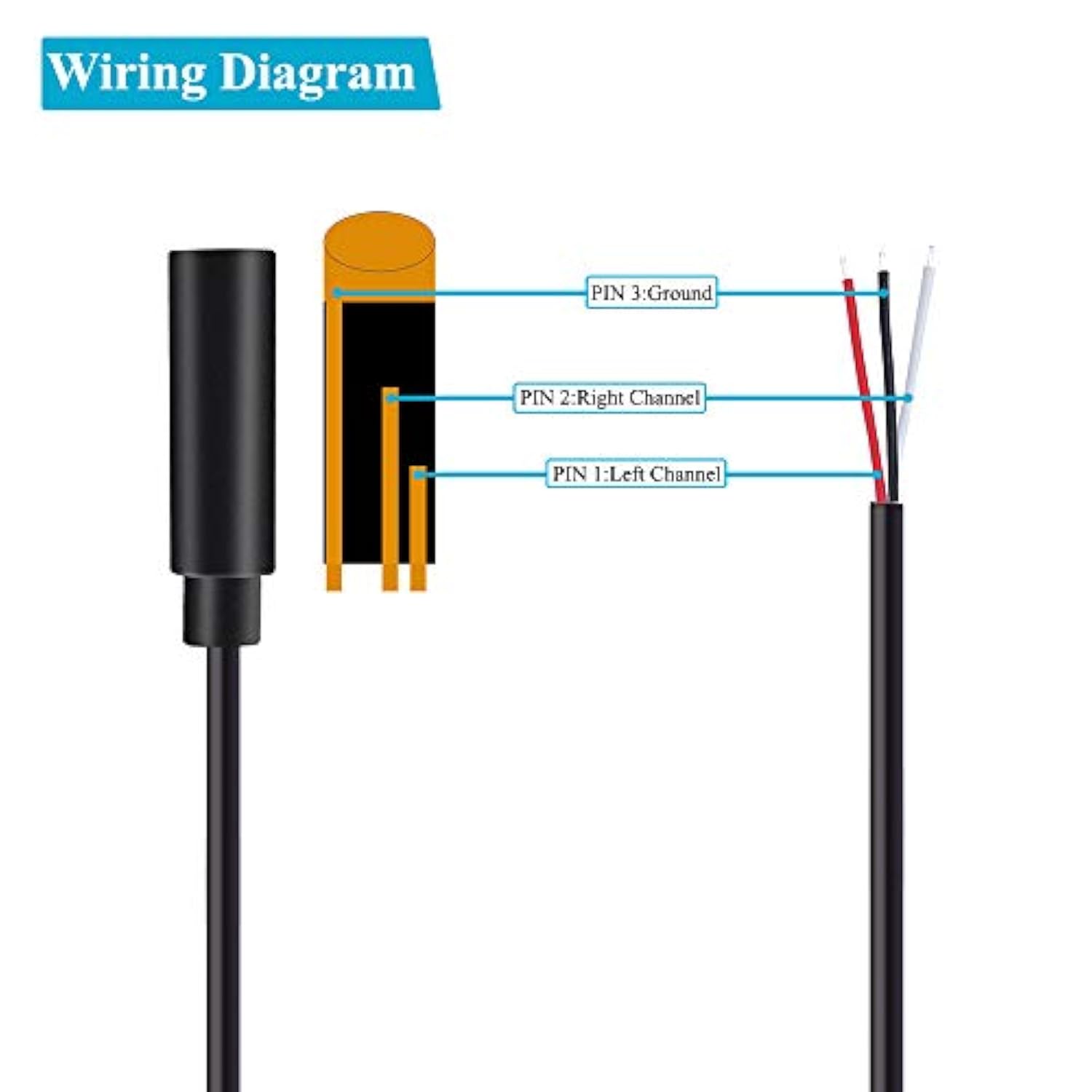 10 Pack 3.5Mm 1/8" To Speaker Wire Trs Stereo Female Jack To Bare Wire Pigtail 3.5Mm Plug Connector Adapter Repair Audio Cable For Speaker Headphone Headset Earphone
