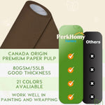 Perkhomy 17.8" X 1,440" (120') Coffee Kraft Paper Roll For Craft Bulletin Board Paper Art Table Covering Crafting Gift Wrapping Bouquet Packing Parcel 80Gsm 55Lb (Coffee, 17.8" X 120')
