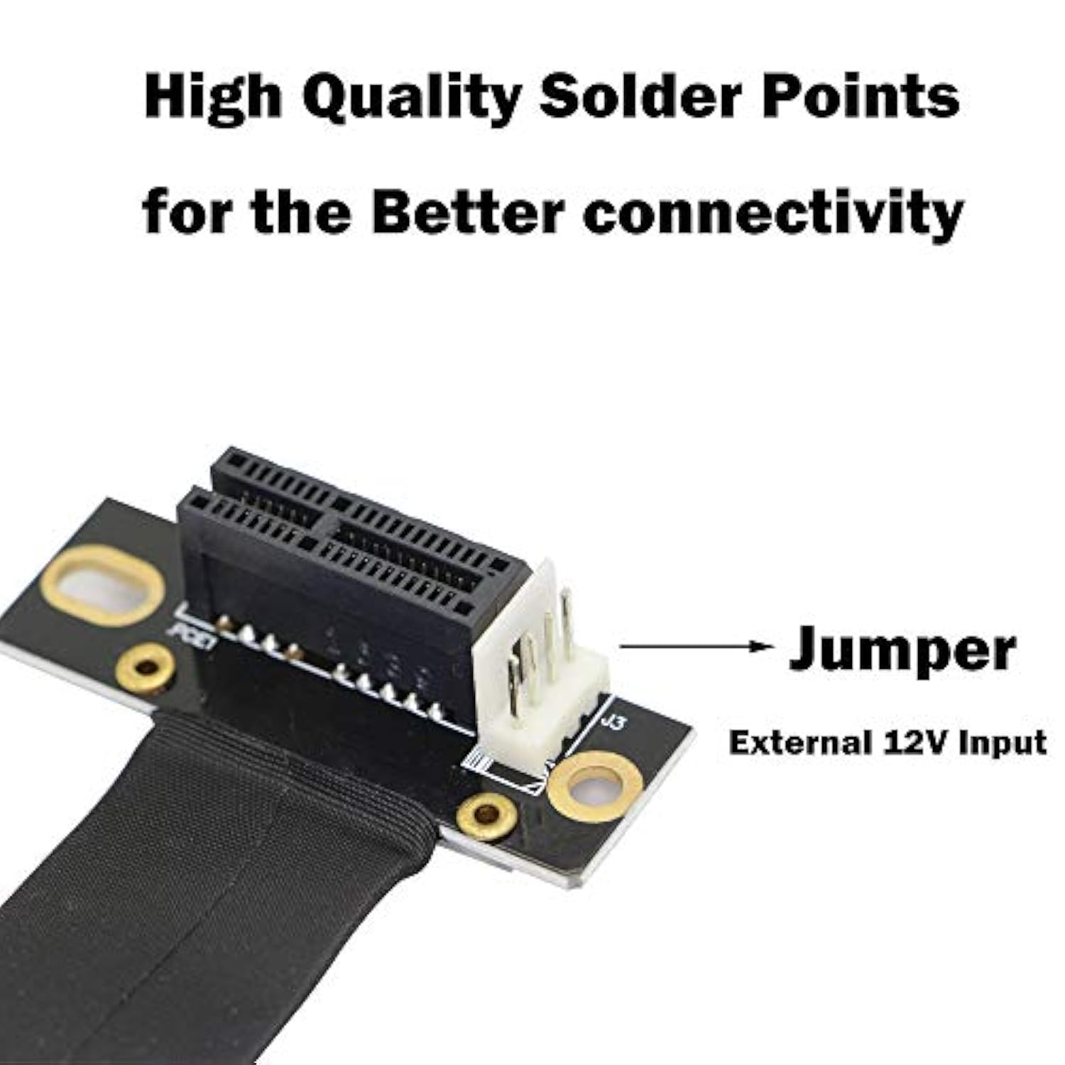 Pcie Extension Cable,Pci-Express 3.0 1X Male To Female Riser Cable Pci-E 1X Ex