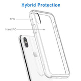 JETech Case for iPhone Xs Max 6.5-Inch, Non-Yellowing Shockproof Phone Bumper Cover, Anti-Scratch Clear Back (Clear)