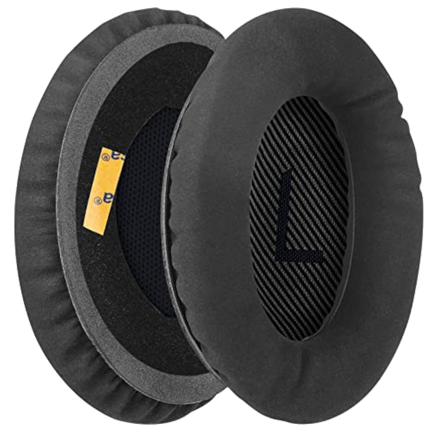Geekria Comfort Laminated Fabric Replacement Ear Pads for Bose New QuietComfort, QC 45/35II/ 35IIGaming/35/25/15/SE, AE 2/2i/2w, SoundTrue, SoundLinkAE2 Headphones, with Video Guide (Black)