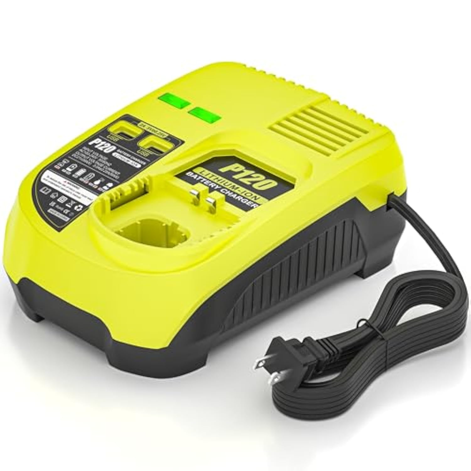 Upgrade P117 Rapid Charger Replacement For Ryobi One+ P117 P118 P119 P135 18V Charger,Compatible With P102 P104 P105 P106 P107 P108 P109 Pbp002 Pbp005 Pbp006 Battery