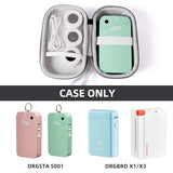 Label Maker Case Compatible S001 Label Maker, For Orgbro X1 X3 Niimbot D11 D110 Label Printer, Hard Carrying Container Storage Holder Organizer For Printer, Tape And Charging Cable (Gray)