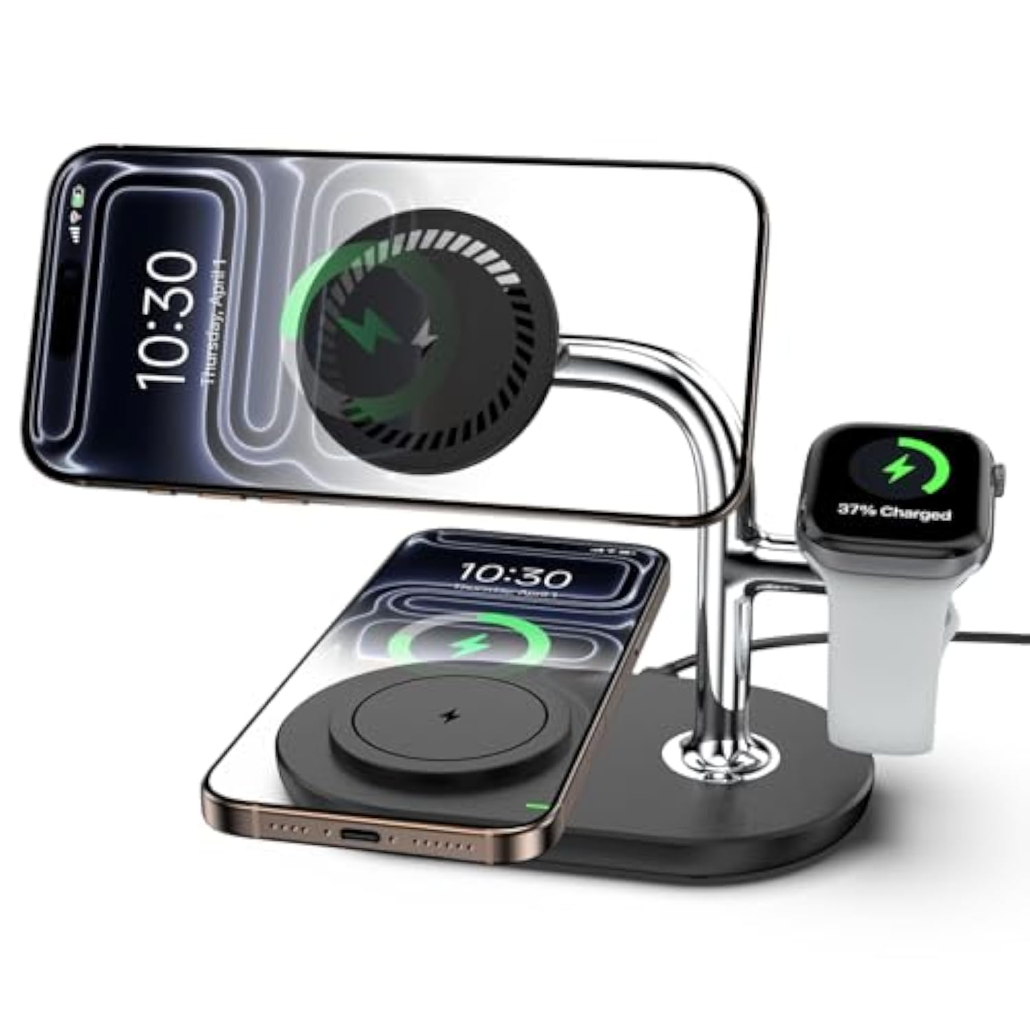 Dual Magnetic Charger For Iphone 17/17 Pro/17 Pro, 3 In 1 Wireless Charger For Iphone 16/15/14, Charging Station For Apple Watch, Wireless Charger For Airpods Pro 2, Magnetic Wireless Charging Station