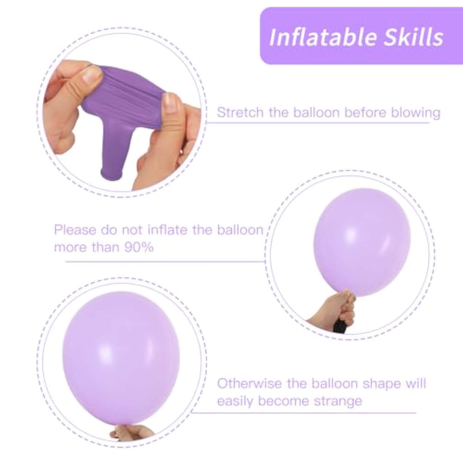 87Pcs Lavender Balloons Different Sizes 18 12 10 5 Inches For Garland Arch, Premium Pastel Latex Balloons For Birthday Party Wedding Baby Shower Bridal Shower Decorations