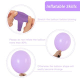 87Pcs Lavender Balloons Different Sizes 18 12 10 5 Inches For Garland Arch, Premium Pastel Latex Balloons For Birthday Party Wedding Baby Shower Bridal Shower Decorations