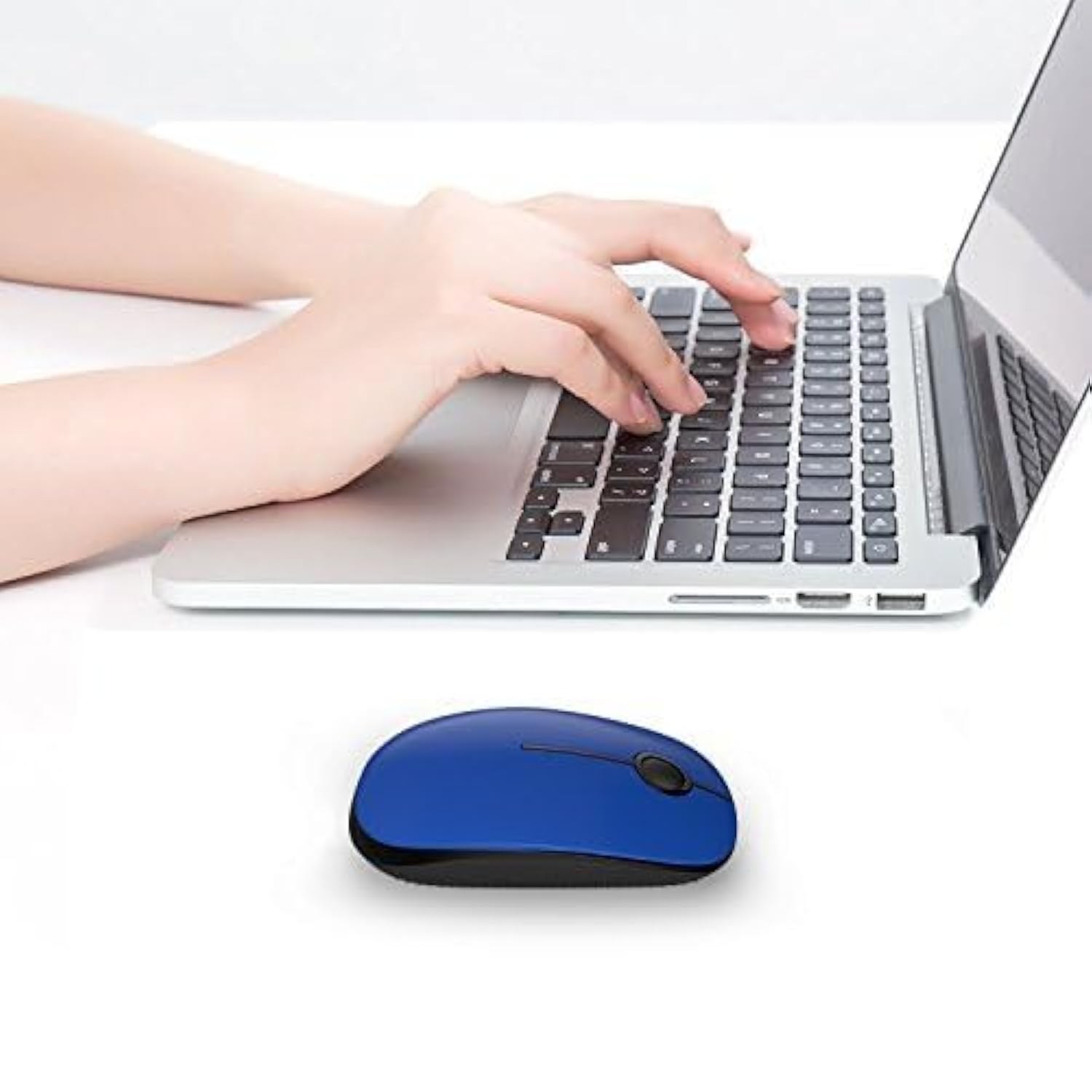 Wireless Mouse, 2.4G Slim Portable Computer Mice With Nano Receiver For Notebo