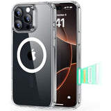 iPhone 16 Pro Case, MagSafe Compatible, Shockproof, Military-Grade, Clear Hybrid