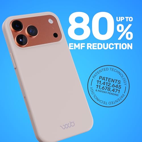 EMF Protection Silicone iPhone Case Compatible with iPhone 17 Pro Max, Radiation Blocker, 5G Shield Reduction, Lightweight, USA Patented and Tested