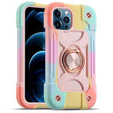 MARKILL Compatible with iPhone 12 Pro Max Case 6.7 Inch with Ring Stand, Military Grade Drop Protection Full Body Rugged Heavy Duty Cover for iPhone 12 Pro Max. (Rainbow Pink)