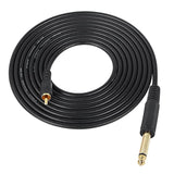 Rca To 1/4 Inch Audio Cable, Gold Plated 6.35Mm Ts Mono Male To Rca Male Patch