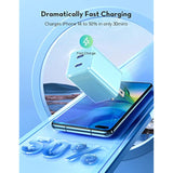 Usb C Wall Charger,35W Dual Usb Port Block,Type C Charger Fast Charging Power Adapter Compatible With Iphone 16/15/14/13/12/11/X,Samsung Series,Sony,Moto,Ipad,Macbook, Green