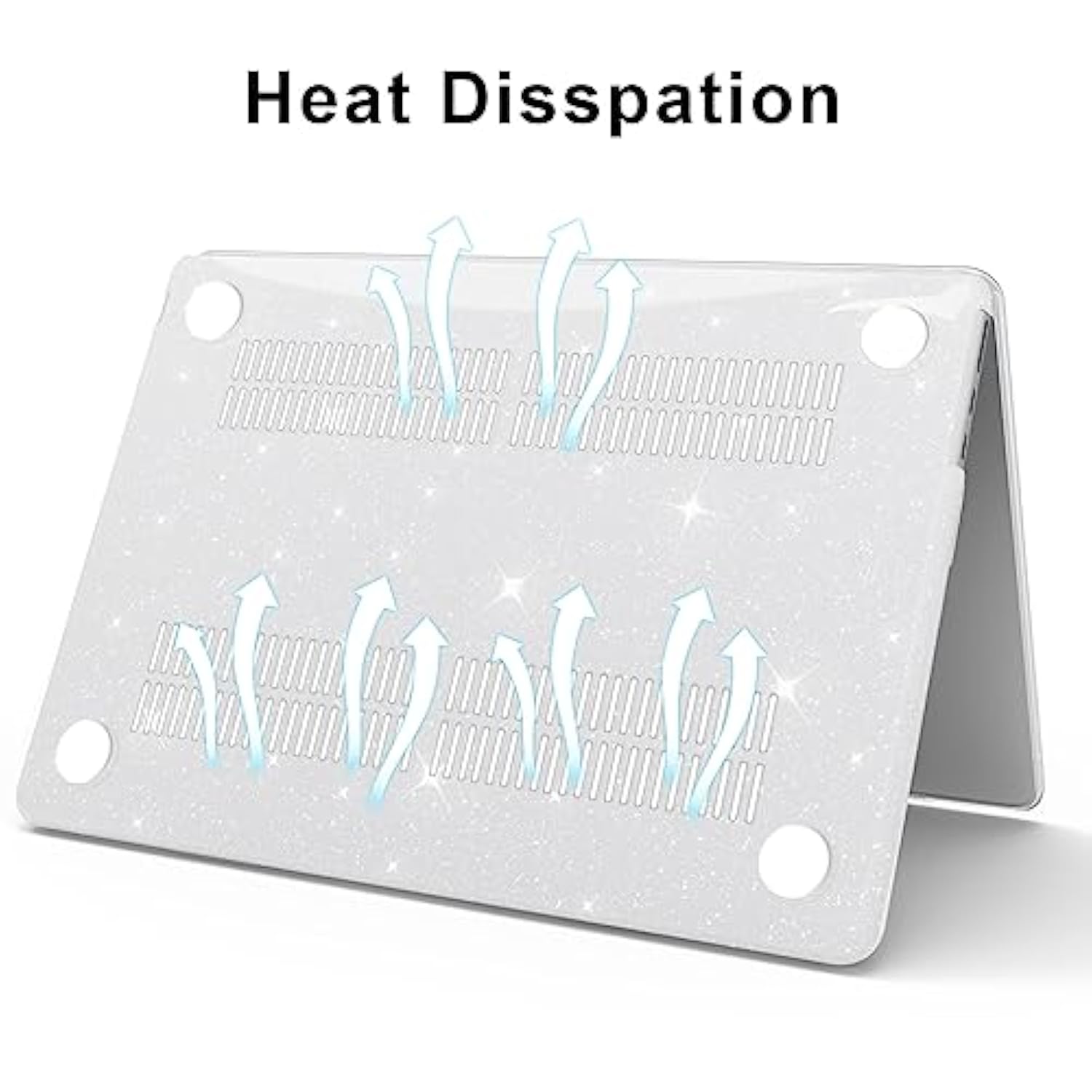 Compatible With New Macbook Air 15 Inch Case 2025 2024 2023 Macbook Air Case A3241 A3114 A2941 M4 M3 M2 With Touch Id, Glitter Clear Laptop Hard Shell + Keyboard Cover + Screen Protector