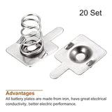 Battery Spring Plate Aa Battery Contact Nickel Plate 10Mmx10Mm For Diy 20 Set